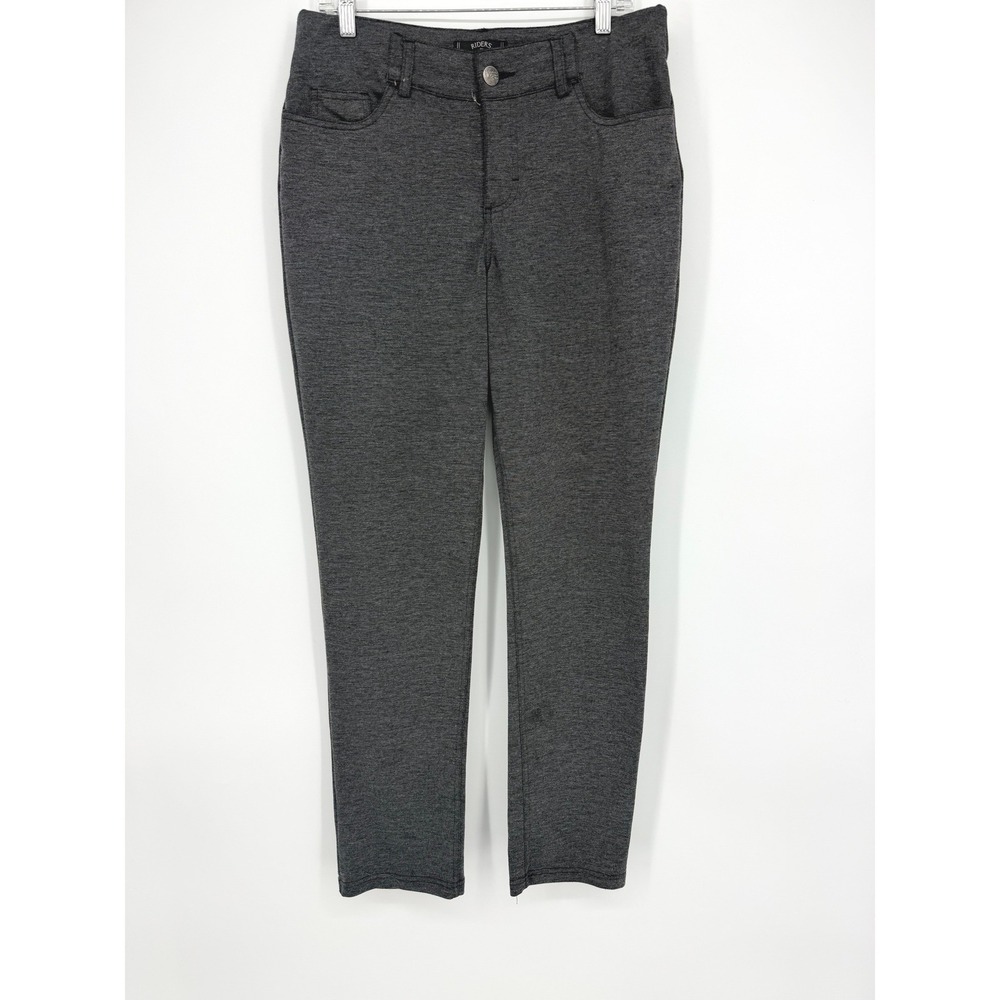 Riders by Lee Womens 12 M Slim Fit Knit Pants Charcoal Gray Heather W36RU81